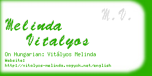 melinda vitalyos business card