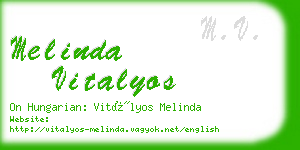 melinda vitalyos business card